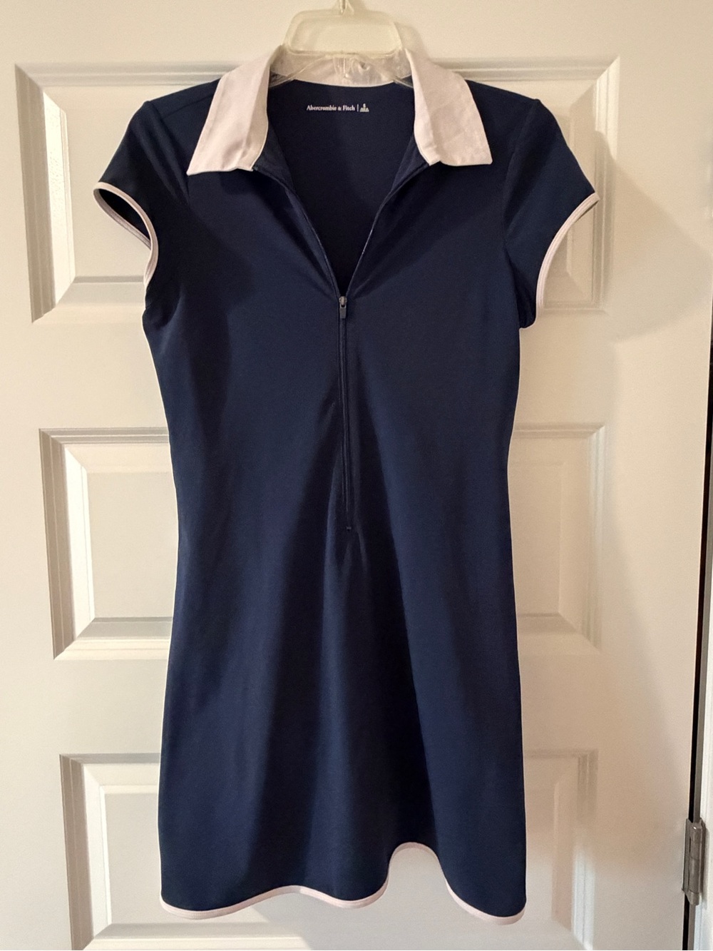 Abercrombie & Fitch Navy Dress with White Trim Collar
